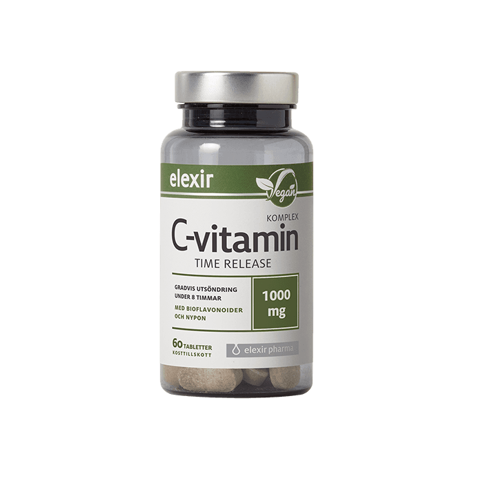 Elexir Pharma C-vitamin 1000 mg Time Release, 60 tabletter