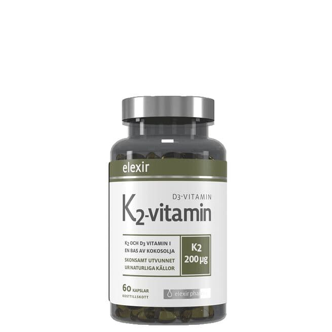 Elexir Pharma Vitamin K2+D3 200 mcg 60 kapsler