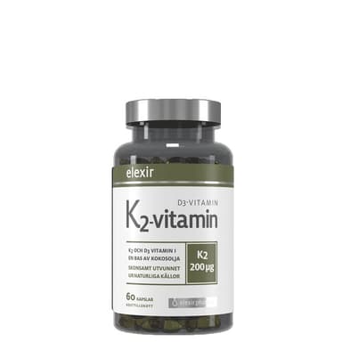 Elexir Pharma Vitamin K2+D3 200 mcg 60 kapsler