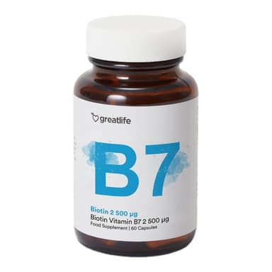Greatlife Biotin Vitamin B7 60 kapsler