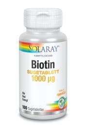 Solaray Biotin 1000 µg, 100 sugetabletter