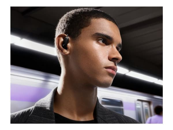 Anker Soundcore AeroFit 2 Pro - True wireless-hodetelefoner med mikrofon - åpent øre - over-øret-montering - Bluetooth - aktiv støydemping - matt svart