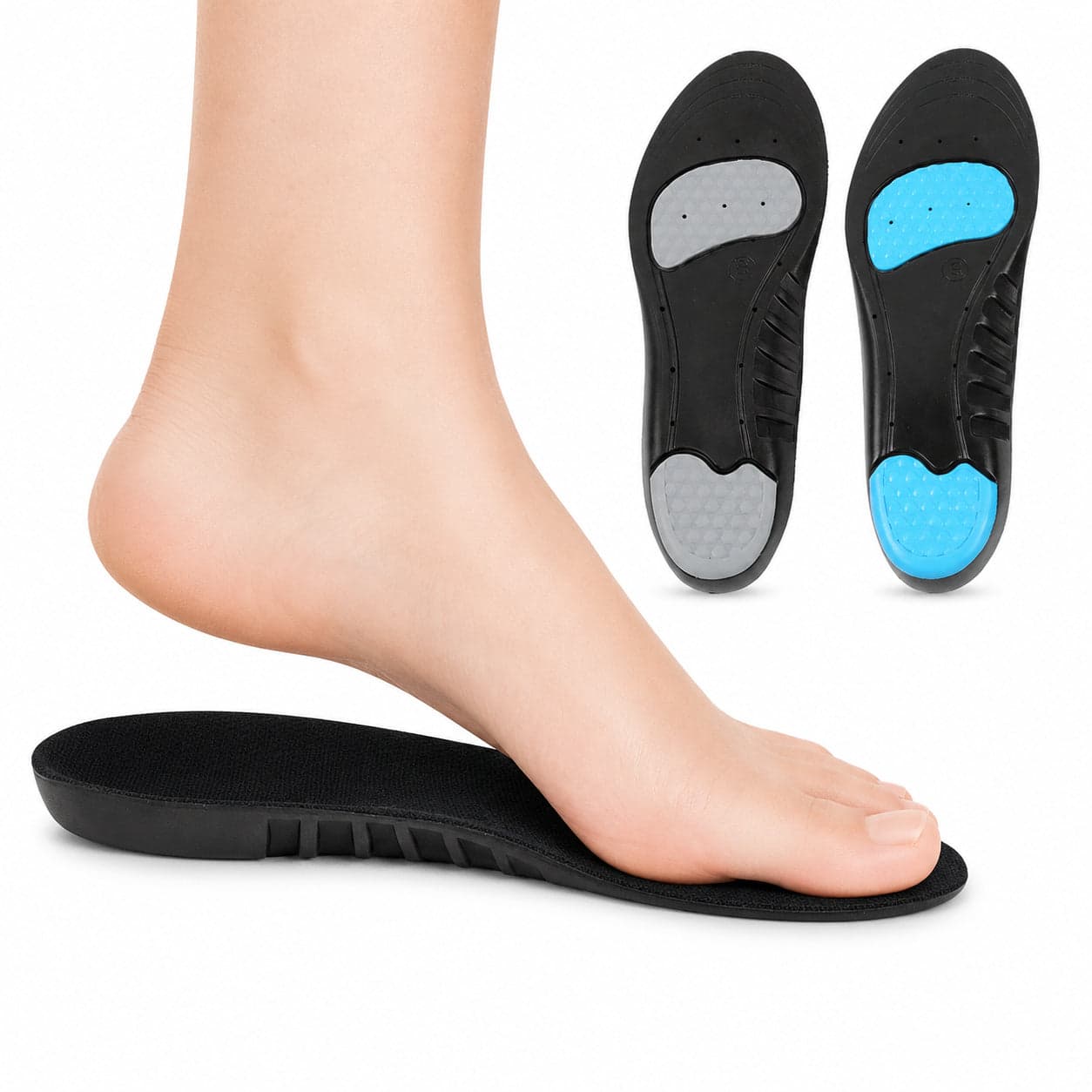 Ortopedbutikken Ortopediske innleggssåler for fotbuen med støtdemping og støtte for fotbuen - 34–37