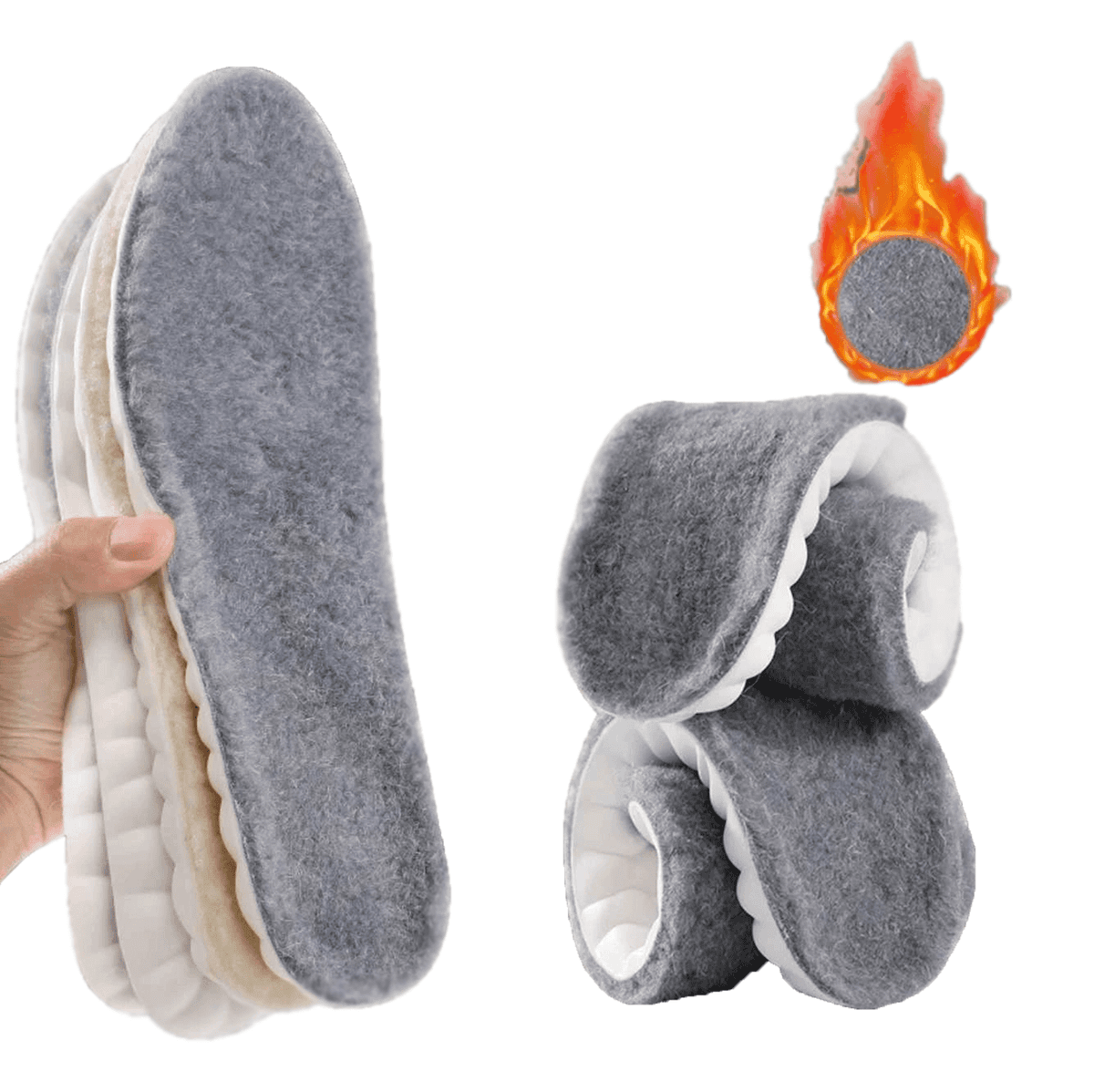 Ortopedbutikken Varme plysjsåler - 35–36