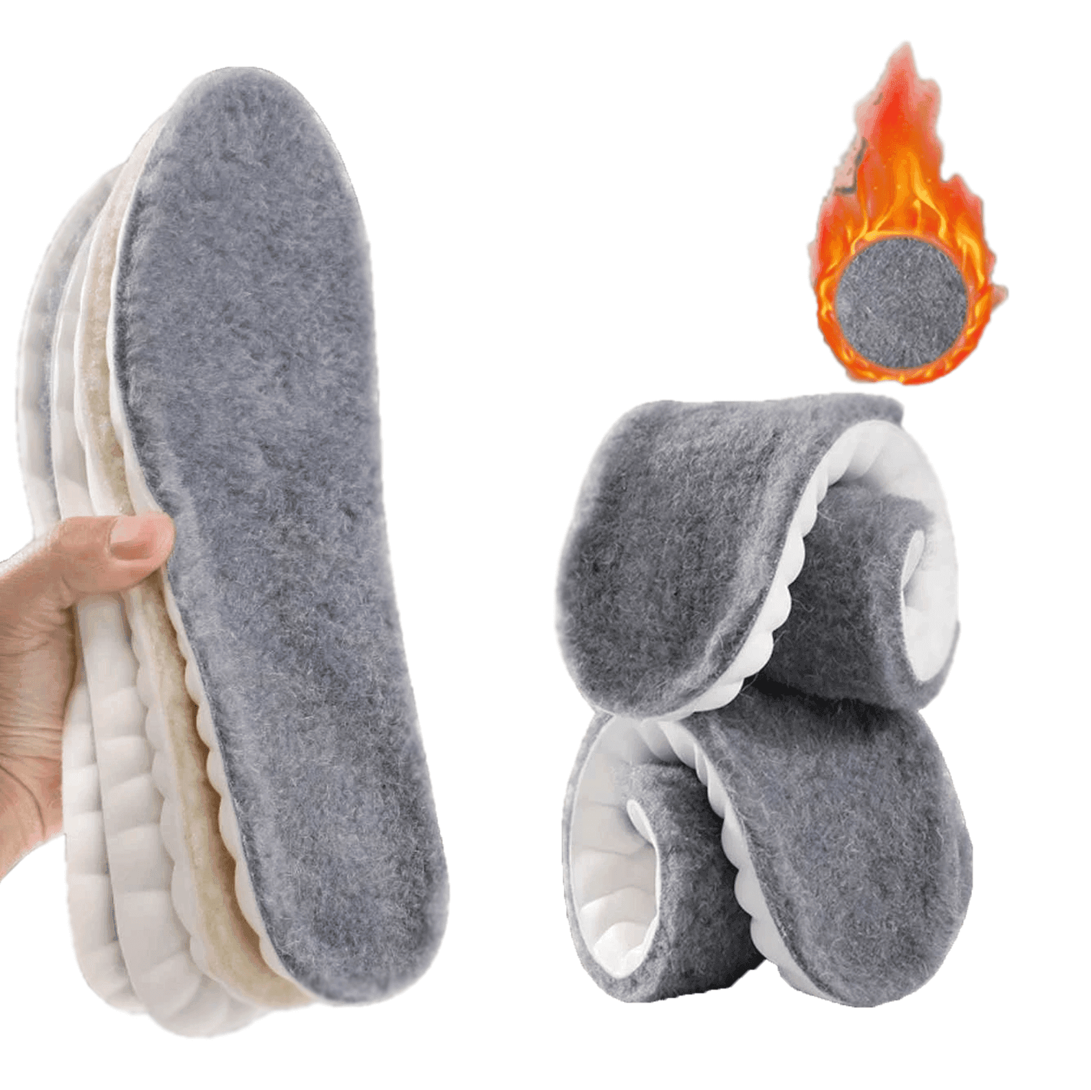 Ortopedbutikken Varme plysjsåler - 35–36