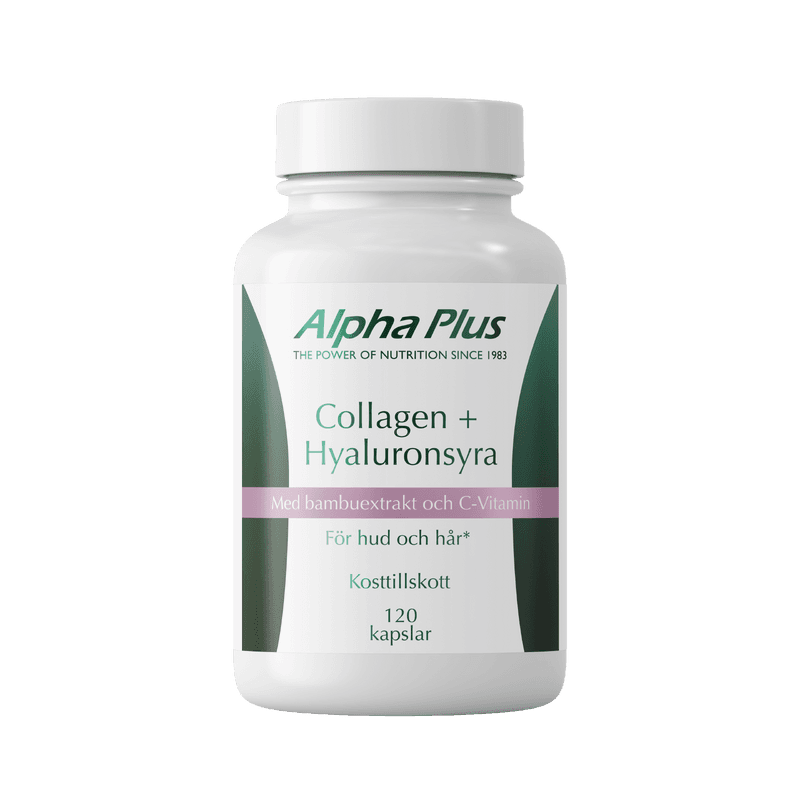 Alpha Plus Collagen + Hyaluronsyre 120 kapsler