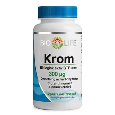 Bio Life Krom 300 µg, 100 vegekapsler