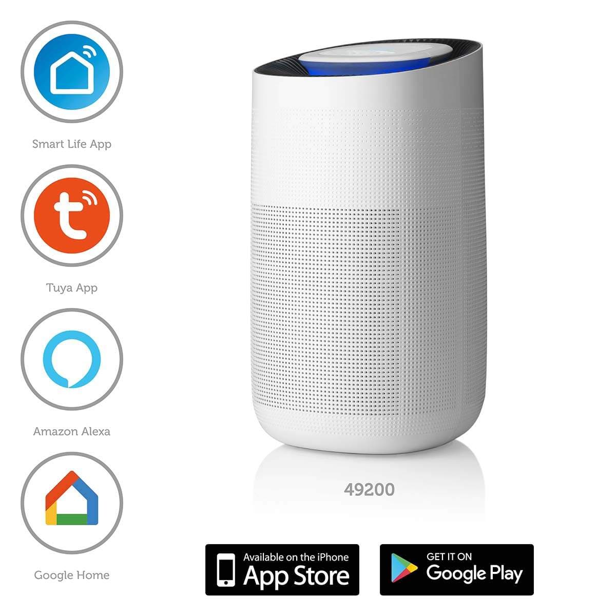 Trebs Smart luftrenser med HEPA-filter og appkontroll