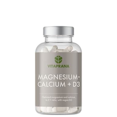 Vitaprana Magnesium Kalcium + D3 100 kapsler