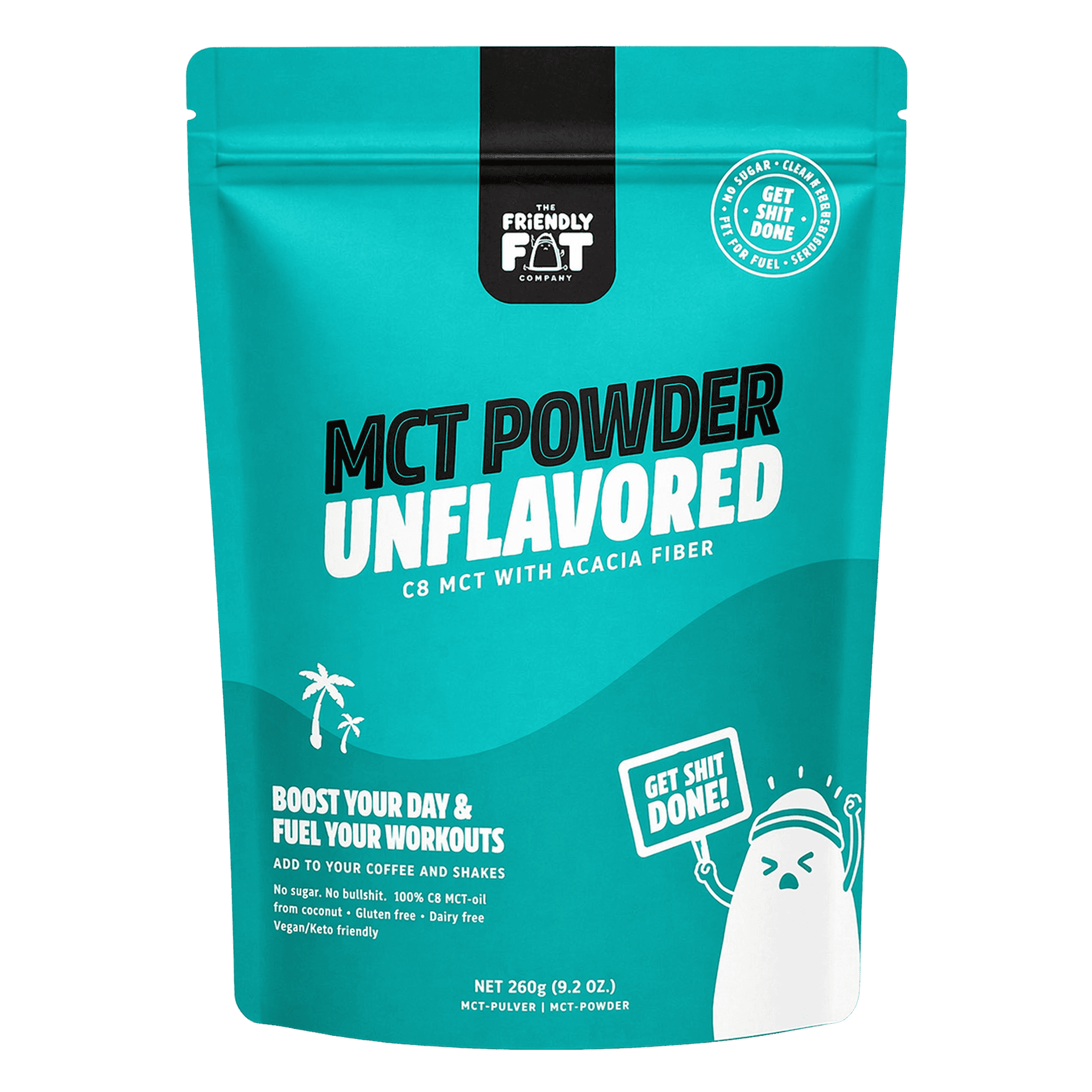The Friendly Fat Company C8 MCT-pulver Naturell