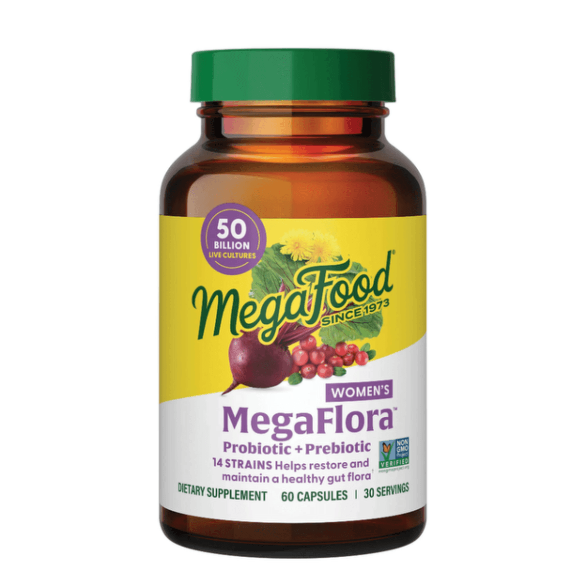 MegaFood MegaFlora Women's Probiotic 60 kapsler