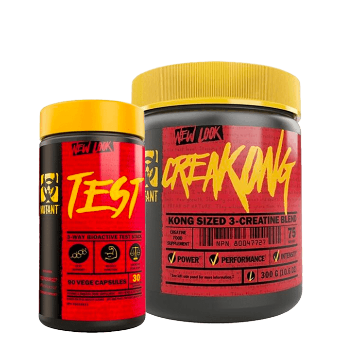 Mutant CreaKong Kreatin 300 g + Mutant Test Testosteron Kosttilskudd 90 kapsler