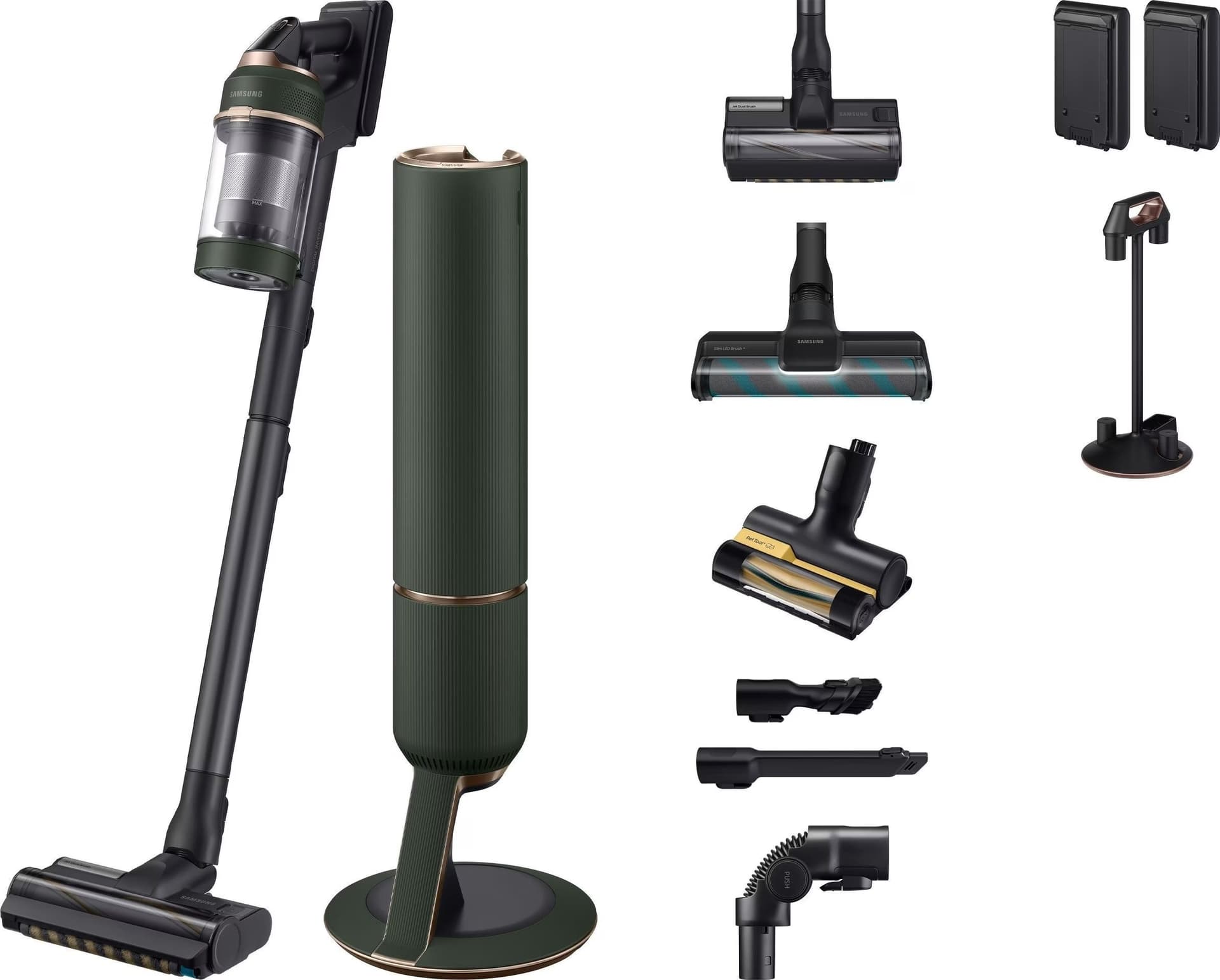 Samsung Bespoke Jet Plus Complete Extra trådløs støvsuger med Clean Station - Woody Green