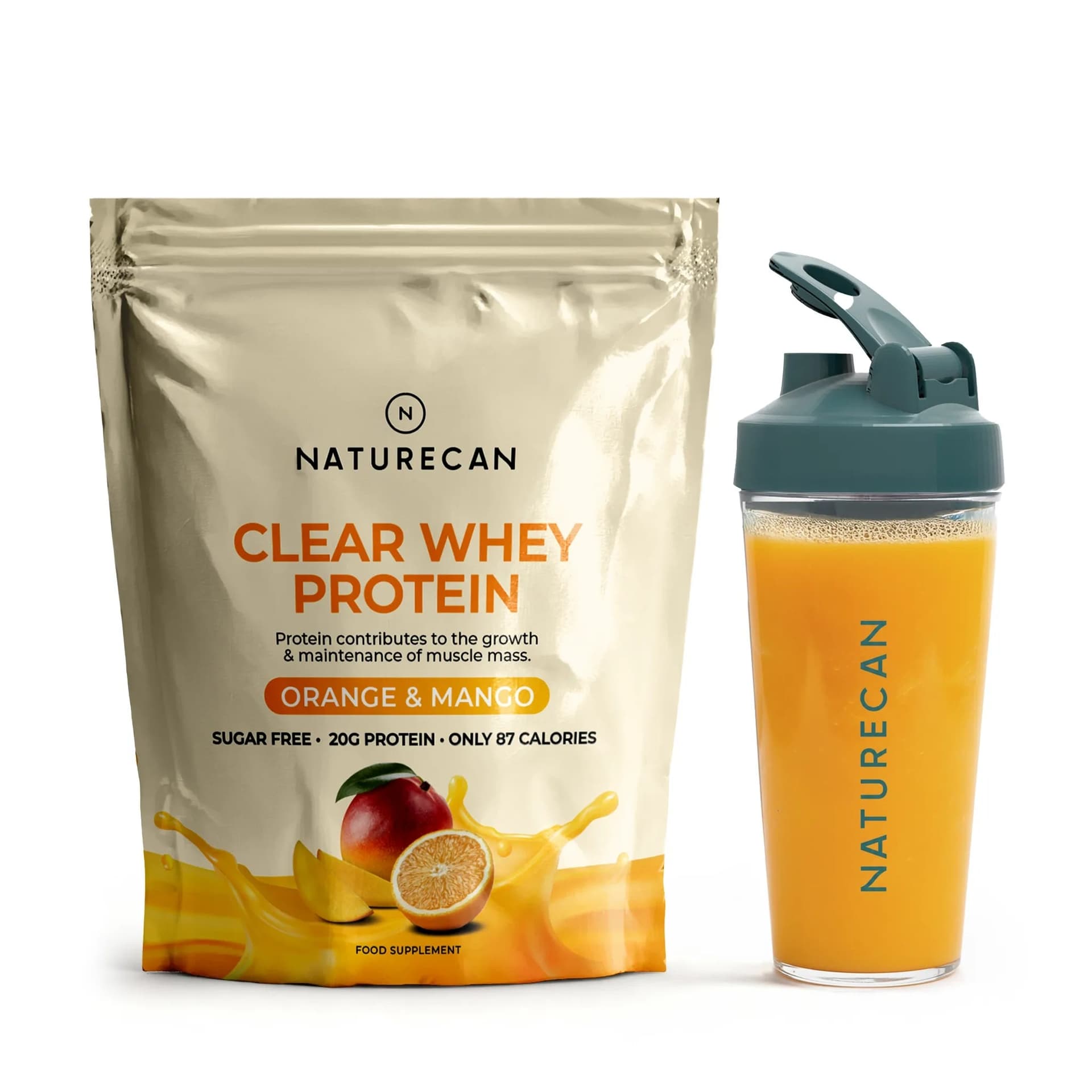 Naturecan NO Clear Whey Protein - Appelsin og mango / 1kg