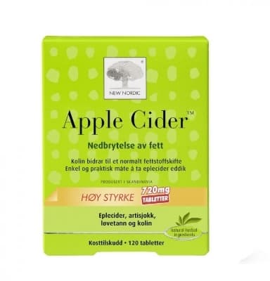 New Nordic Apple Cider høy styrke, 120 tabletter