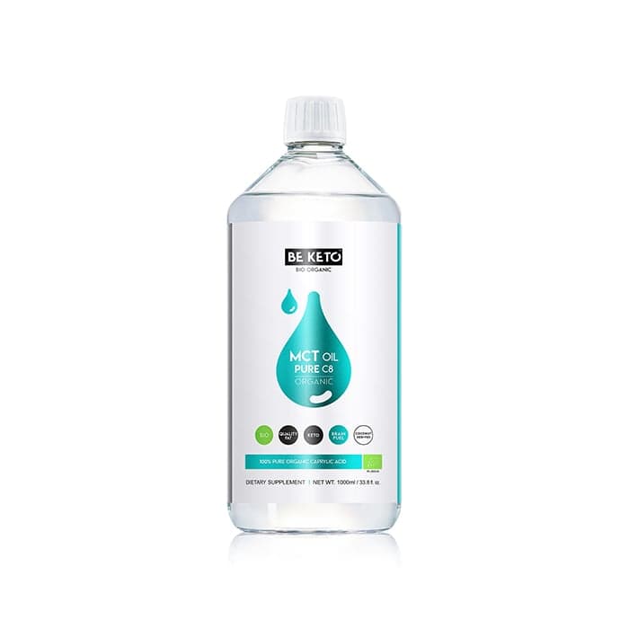 BeKeto KETO Organic MCT Oil Liquid C8, 1000 ml