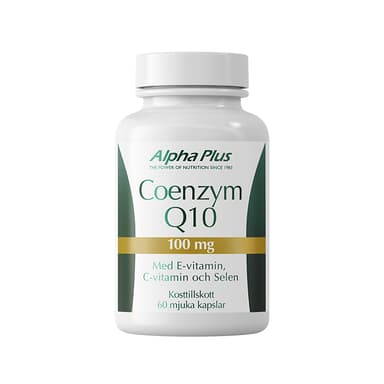 Alpha Plus Coenzym Q10 100 mg, 60 myke kapsler