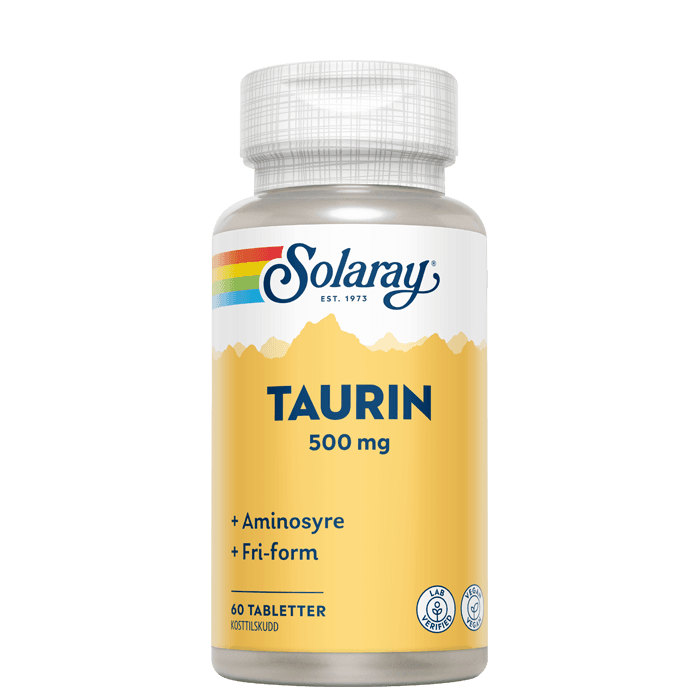 Solaray Taurin Aminosyrer 60 tabletter