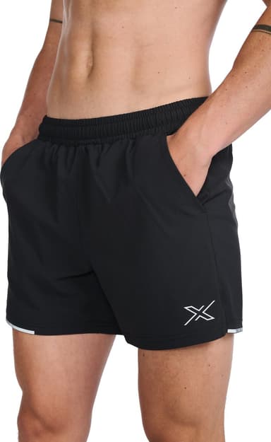 2XU 2XU Men's Aero 5 Inch Shorts Black/Silver Reflective