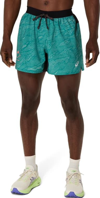 Asics Asics Men's Fujitrail All Over Print 5in Short Rainy Lake